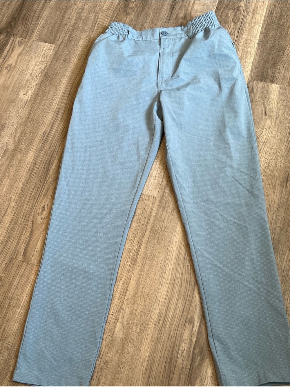 Men's Light Blue Golf Pants - Classic Straight Fit M